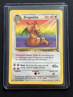 Dragonite #19/62 - Pokemon Fossil - 1999 WotC - Non-Holo - Rare - LP - Image 1