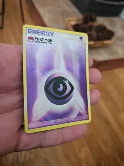 Psychic Energy League Organized Play Promo Crosshatch Holo 2009 Pokemon TCG LP - Image 1