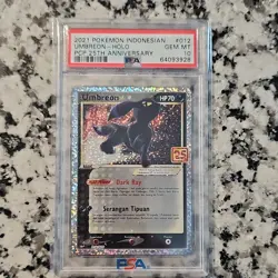 Pokemon PCP 25th Anniversary Umbreon Holo Indonesian PSA 10 #012 2021 - Image 1