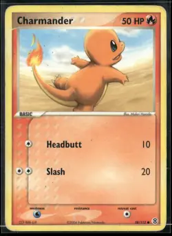 ✰ CHARMANDER 58/112 COMMON FIRERED & LEAFGREEN POKEMON ✰ MP - Image 2
