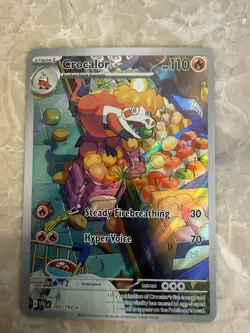 Pokemon TCG Crocalor Scarlet & Violet Paldea Evolved 202/193 Illustration - Image 1