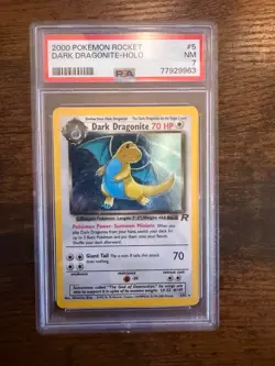 Dark Dragonite Holo 5/82 Pokemon Team Rocket (2000) PSA 7 - Image 1