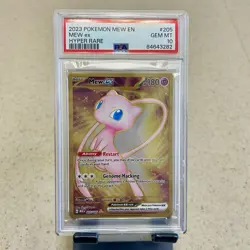 Mew ex 205/165 Sv: Scarlet & Violet 151 Metal Promo PSA 10 - Image 1