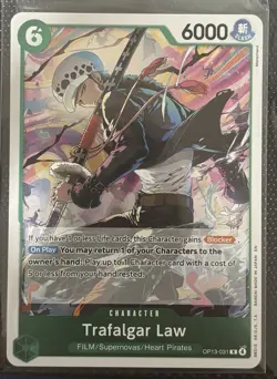 Trafalgar Law OP13-031 R One Piece Carrying On His Will Foil Card - Image 1