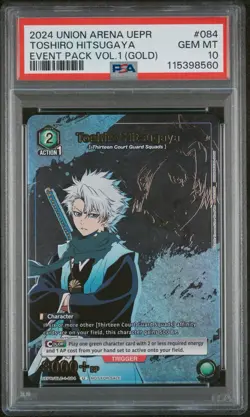 UNION ARENA Toshiro Hitsugaya Event Pack Vol. 1 (Gold) Promo BLC-1-084 PSA 10 - Image 1