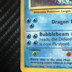 Heavily Damaged Base Set Gyarados 6/102 Holo Rare Pokemon Card - Image 3
