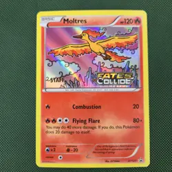 STAFF Moltres XY127 Fates Collide Stamped Promo Prerelease Nintendo Pokemon Card - Image 2