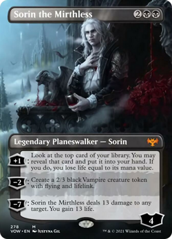 Sorin the Mirthless (Borderless) FOIL Innistrad: Crimson Vow NM CARD ABUGames - Image 1