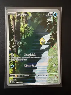 Pokemon TCG Scarlet & Violet Psyduck Holo Illustration Rare Card 175/165 - Image 1