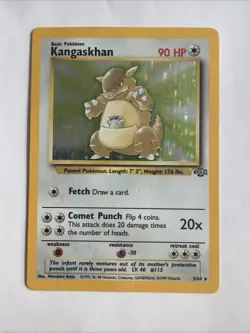 Pokemon TCG Kangaskhan Jungle Holo Card 5/64 Unlimited Holo Rare - Image 1
