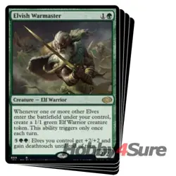 Elvish Warmaster X4 M/NM Magic: The Gathering MTG Jumpstart 2022 - Image 1