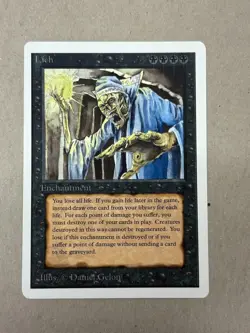 MTG Lich, Unlimited, Lightly Played, English Excellent! See Pics! BB - Image 1
