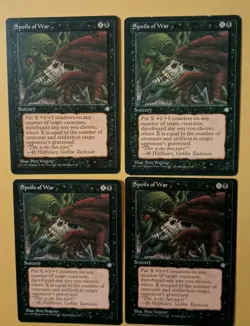 Magic the Gathering MTG Ice Age SPOILS OF WAR X 4 LP/EX Rare 1995! - Image 2
