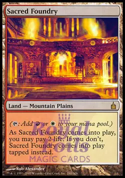 Sacred Foundry 1x MTG RAV Ravnica Rare MINT land red white - Image 1