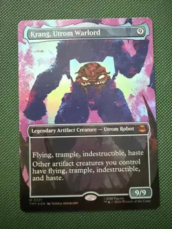 MTG TMNT - Krang, Utrom Warlord (Borderless) - M 0221 - Mythic, Foil - NM - Image 1