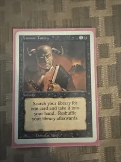 Magic the Gathering Revised Edition Demonic Tutor Sorcery - Image 1
