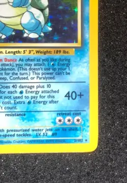 Blastoise Base Set Unlimited HOLO 2/102 Rare Pokemon Card NM WOTC - Image 5
