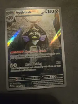 Pokemon TCG Aegislash Paradox Rift 210/182 Holo Illustration Rare - Image 1