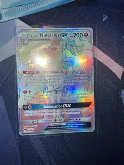 Pokemon TCG - Alolan Ninetales GX 225/214 Lost Thunder- Hyper Rare - NM/M - Image 1