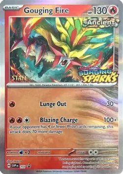 Gouging Fire (Staff) 151 Holo Promo Scarlet & Violet Promo Pokemon Holo NM - Image 1