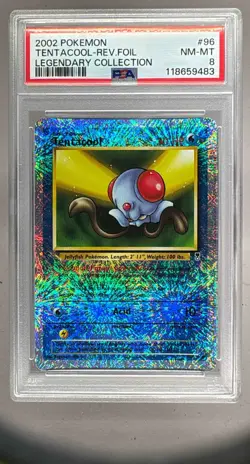 2002 Pokemon Legendary 96 Tentacool Reverse Holo PSA 8 118659483 - Image 1