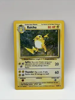 Pokemon TCG Raichu Base Set 14/102 Holo 1999-2000 - Image 1