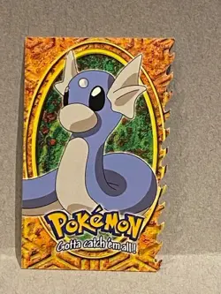 DRATINI #147 10 OF 12 POKEMON EVOLUTION TOPPS DIE CUT EMBOSSED BLUE LABEL - Image 1