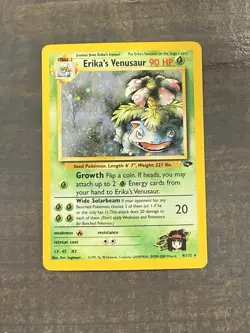 Erika’s Venusaur 4/132 Holo Gym Heroes WOTC Pokemon LP - Image 1