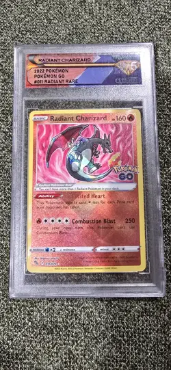 Pokemon TCG Radiant Charizard Pokemon GO 011/078 Radiant Rare DSG Graded 9.5 - Image 1