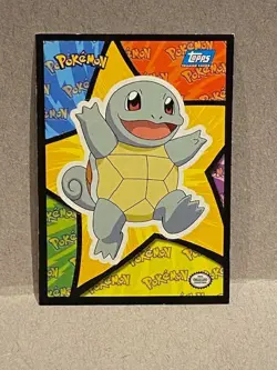 1999 Topps Pokemon the First Movie Puzzle Squirtle Blue Logo - Image 1