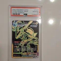 Pokemon Rayquaza VMAX Secret Rare TG29 Silver Tempest Trainer Gallery PSA 10 - Image 1
