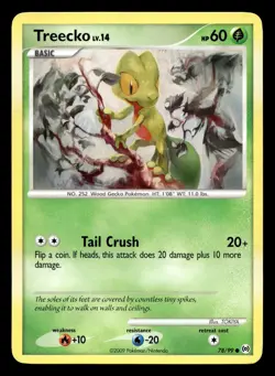 Treecko 78/99 Common Arceus Pokemon LP - Image 1