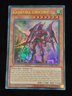 YUGIOH KASHTIRA UNICORN ULTRA RARE 1ST EDITION EXCELLENT DABL-EN013 - Image 1