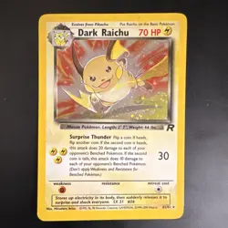 Pokemon TCG Dark Raichu 83/82 Team Rocket Secret Rare Holo 70 HP 2000 WOTC - Image 1