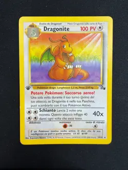 Pokemon Dragonite 19/62 Fossil Rara Prima Edizione Wizards ITA Carte Vintage - Image 1