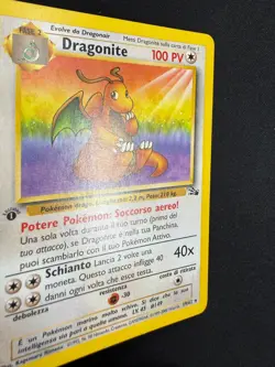 Pokemon Dragonite 19/62 Fossil Rara Prima Edizione Wizards ITA Carte Vintage - Image 3