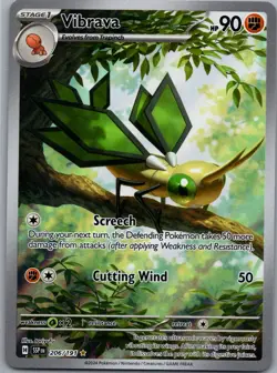 Vibrava 206/191 SV08: Surging Sparks Pokemon TCG Illustration Rare NM - Image 1