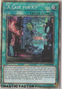 YUGIOH JUSH-EN040 A Case for K9 Starlight Rare 1st Edition NM - Image 1