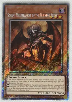 MISPRINT Scarm Malebranche of the Burning Abyss Secret Yu-Gi-Oh Bonanza Stampede - Image 1