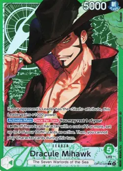ONE PIECE The Azure Sea's Seven DRACULE MIHAWK LEADER ALT ART OP14-020 ENGLISH - Image 1