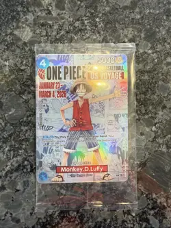 One Piece Monkey.D.Luffy College Basketball US Voyage P-055 Promo Card SEALED - Image 1