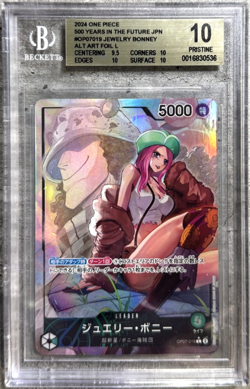 One Piece TCG Jewelry Bonney Alt Art BGS 10, 500 Years/Future OP07-019, 2024 (1) - Image 1