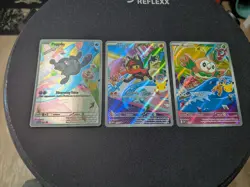 Pokemon First Partners illustration Collection Rowlet Litten Popplio Promo 30th - Image 1