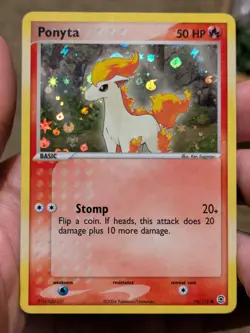 Ponyta Common FireRed & LeafGreen 76/112 Fire Reverse Holo Pokemon Card LP - Image 1