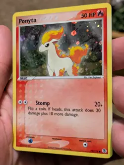 Ponyta Common FireRed & LeafGreen 76/112 Fire Reverse Holo Pokemon Card LP - Image 2