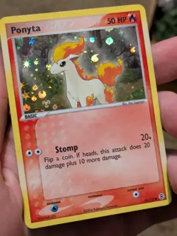 Ponyta Common FireRed & LeafGreen 76/112 Fire Reverse Holo Pokemon Card LP - Image 3
