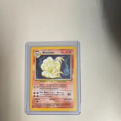 Pokemon Ninetales Base Set Holo Rare 012/102 80 HP English Card - Image 1