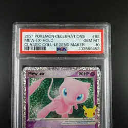 PSA 10 Mew ex 88 Pokemon Celebrations Classic Collection Holo Graded Card - Image 2