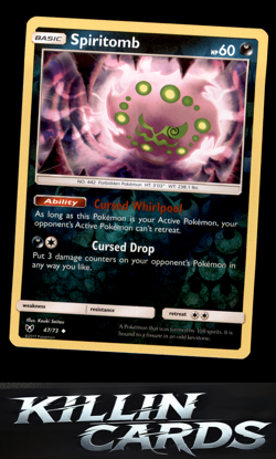 Reverse Holofoil Spiritomb 47/73 Pokemon Uncommon Shining Legends Card NM - Image 1