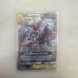 Pokemon Card - Mewtwo & Mew GX SM191 Tag Team Black Star Promo Holo NM - Image 1
